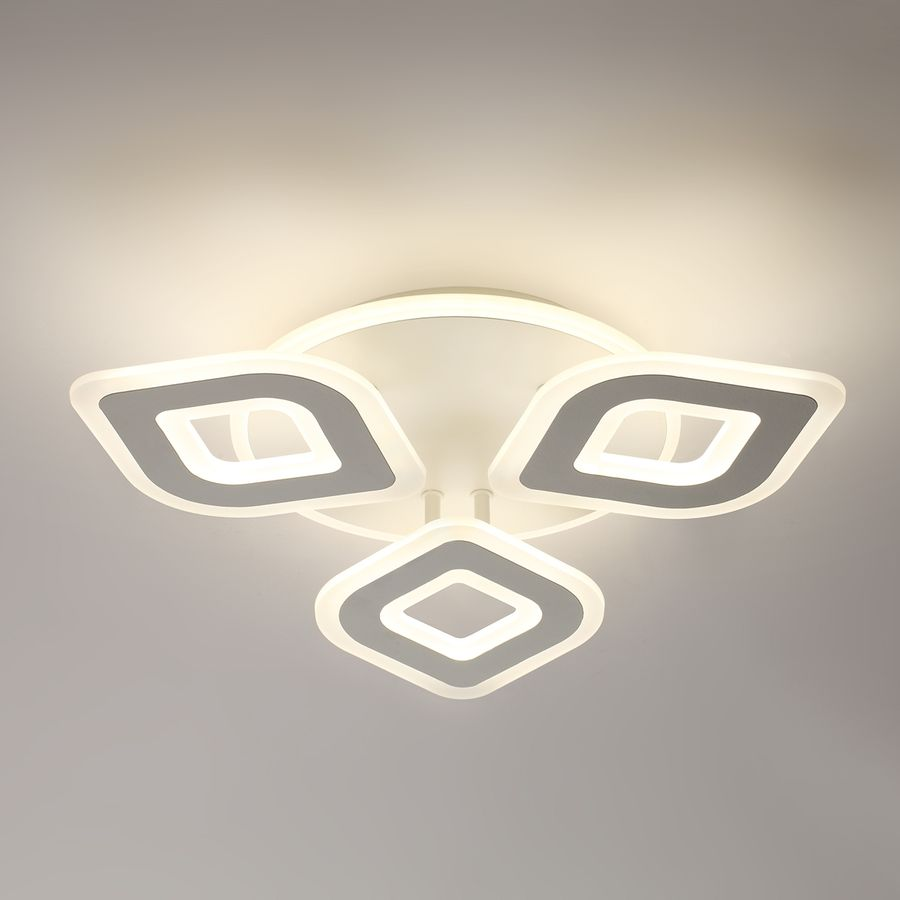Светильник потолочный Lumion Ledio Vikki, LED 62W с подсветкой, 220V, ПДУ, белый, металл/акрил, превью