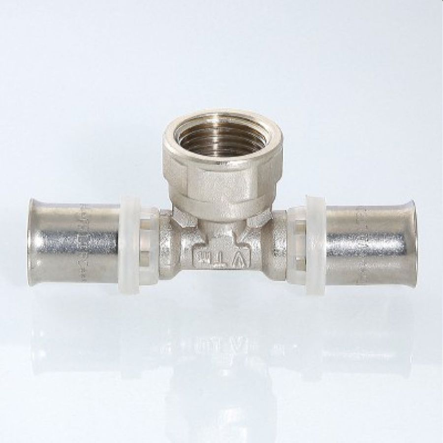 Тройник латунь никелированный VALTEC VTm.232.N 16 х 1/2" х 16 мм, превью