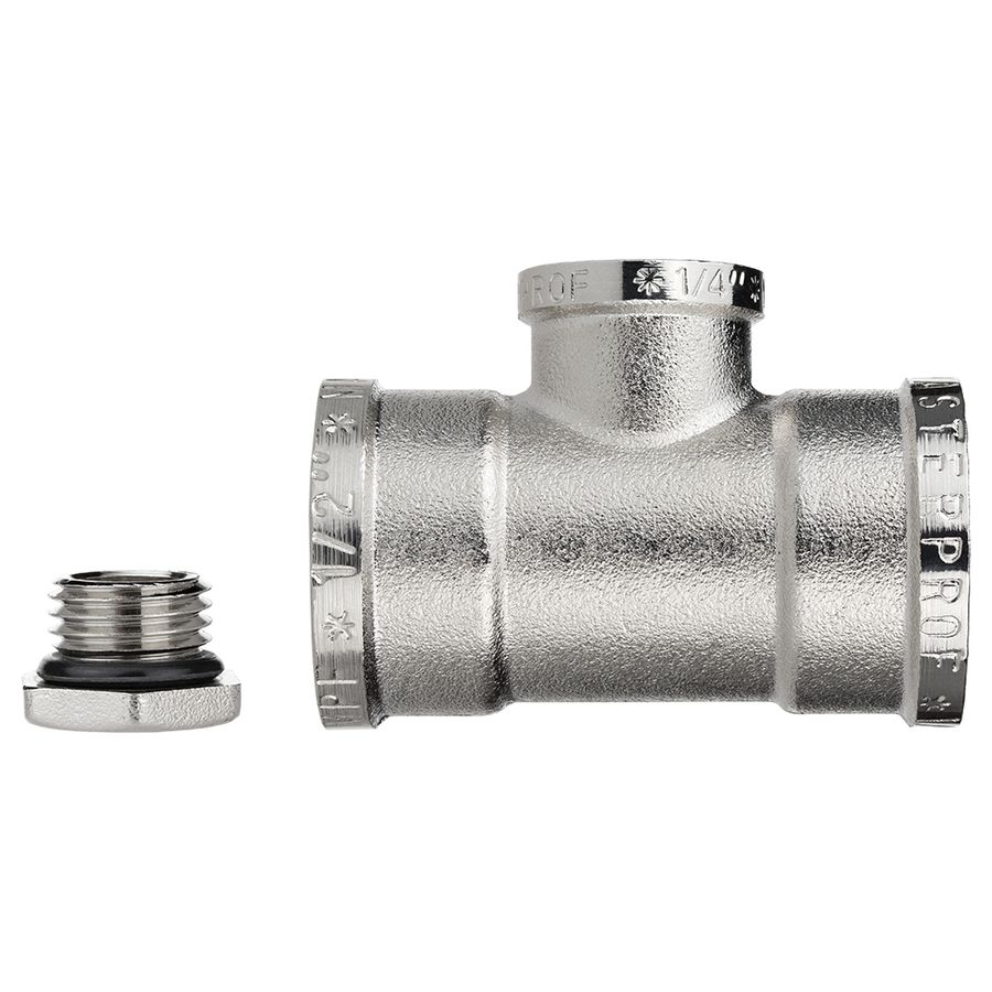 Тройник под манометр 1/2" х 1/4" х 1/2" в/в/в MPF, предпросмотр