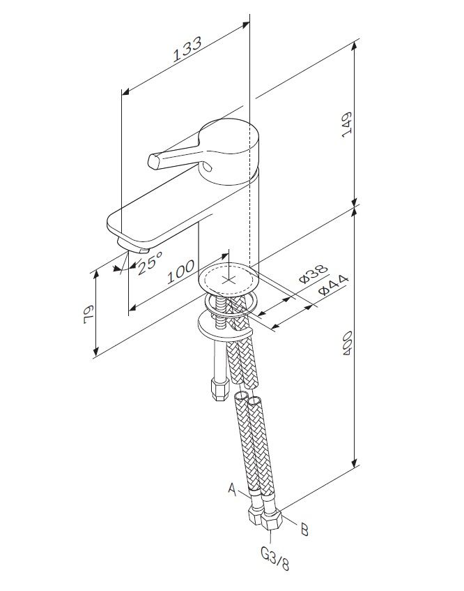 Смеситель для раковины AM.PM X-Joy F85B02100, предпросмотр