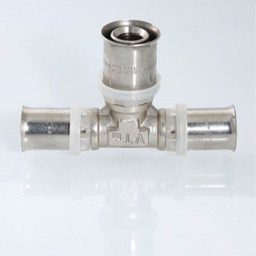 Тройник латунь никелированный VALTEC VTm.231.N 26 мм, превью