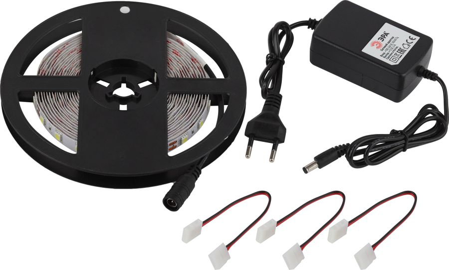 Светодиодная лента ЭРА 5050kit-14,4-60-12-IP20-6500-5m 60 шт 12B 14,4Вт белый 5м, предпросмотр