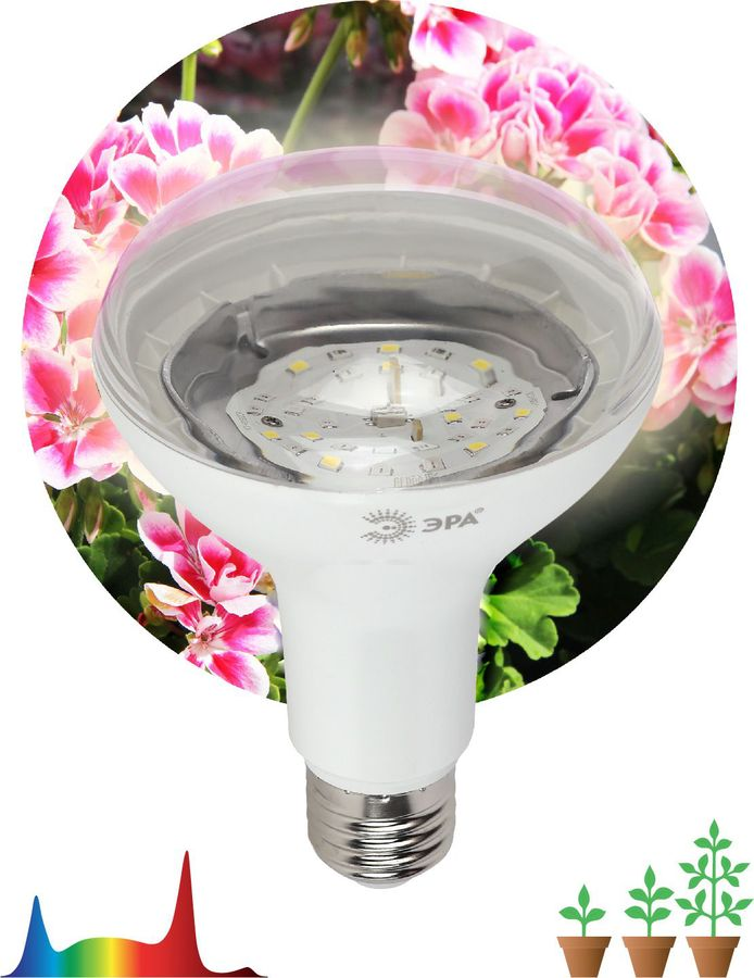 Светодиодная фитолампа полного спектра ЭРА FITO-15W-Ra90-E27 15Вт рефлектор, превью