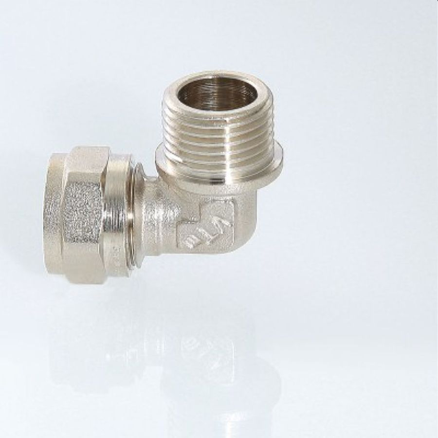 Угольник латунь никелированная VALTEC 3/4 х 20 мм, превью