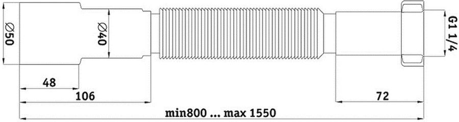 Гибкая труба универсальная АНИ Пласт К216 1 1/4" 50 мм 800-15500 мм, предпросмотр