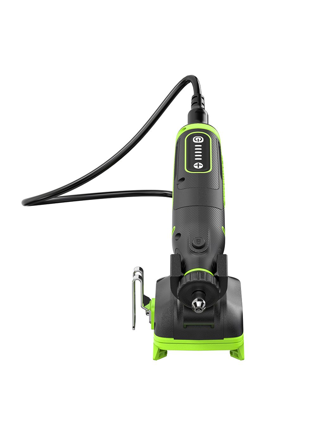 Гравер аккумуляторный GREENWORKS G24RT, 24V бесщеточный оснастка 52 шт 1х2Ач ЗУ, предпросмотр