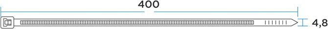 Стяжка нейлоновая 400x4,8 мм черная (100 шт/уп) REXANT, превью