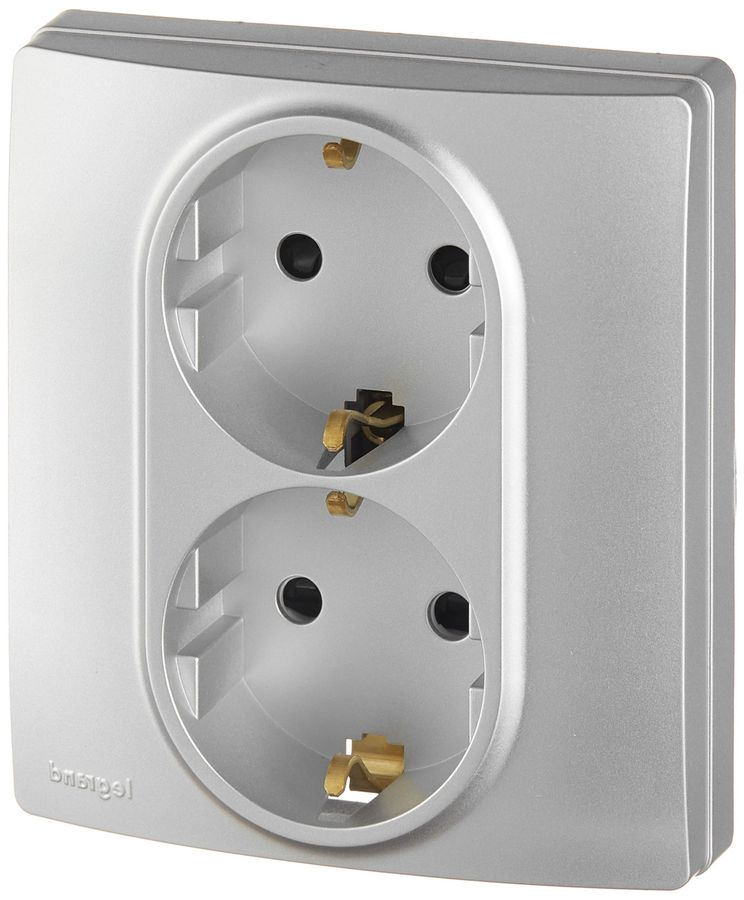 Розетка электрическая Legrand Etika 672433 алюминий, предпросмотр