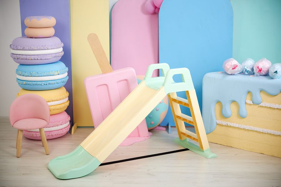 Горка детская OKIKID бирюзовая, 78х135х60см, превью