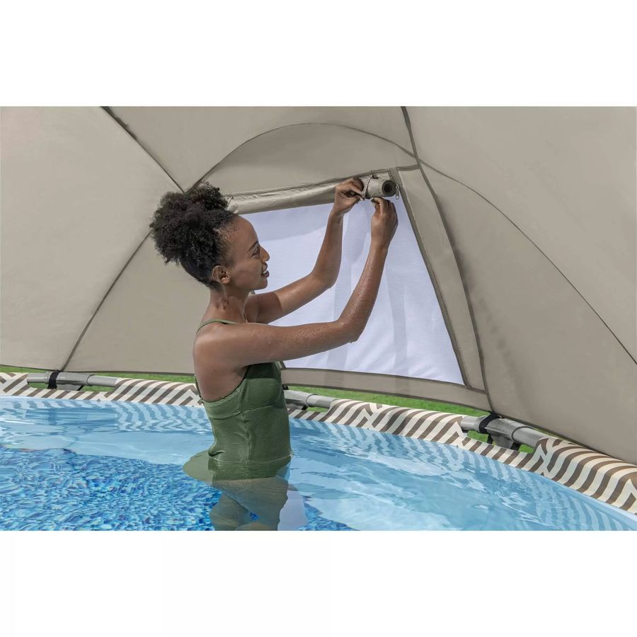 Бассейн каркасный BESTWAY Steel Pro Max, 396х396х107см, фильтр-насос, лестница и тент, предпросмотр