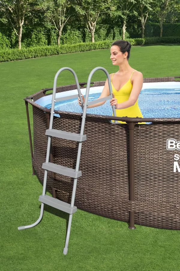 Бассейн каркасный круглый Bestway Steel Pro Max   366х366х100 см  цвет "ротанг", превью
