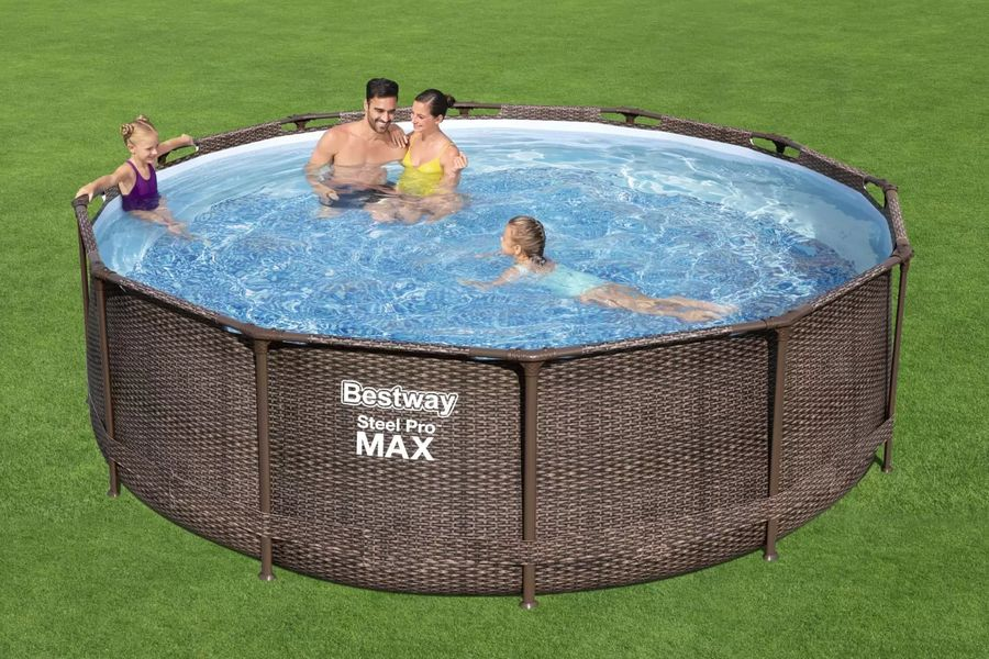 Бассейн каркасный круглый Bestway Steel Pro Max   366х366х100 см  цвет "ротанг", предпросмотр