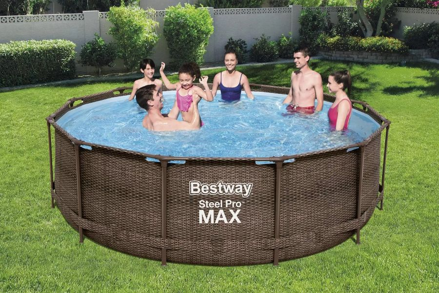 Бассейн каркасный круглый Bestway Steel Pro Max   366х366х100 см  цвет "ротанг", предпросмотр