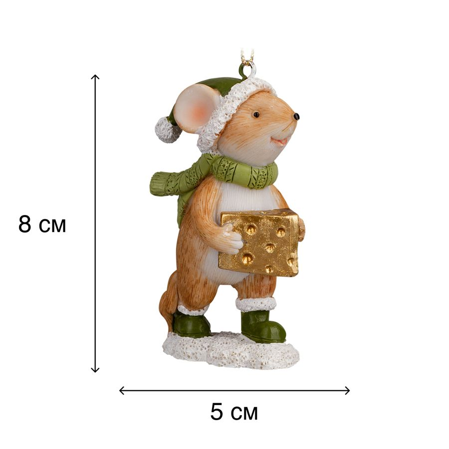 Украшение ERICHKRAUSE DECOR любитель сыра 8см, превью