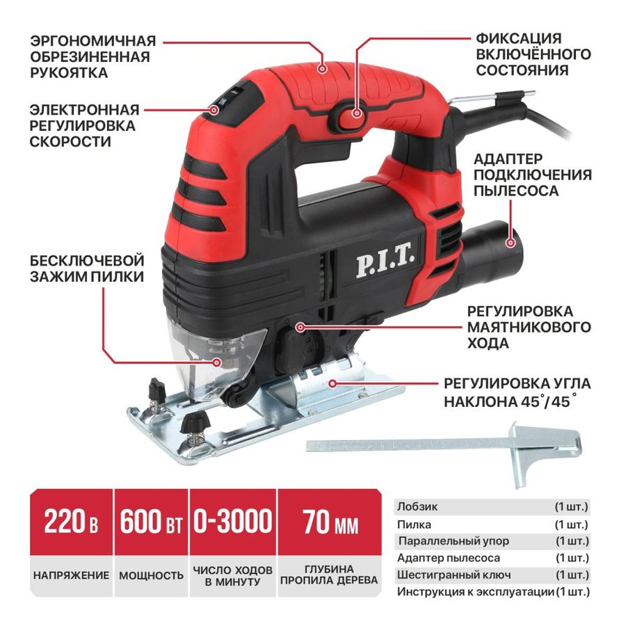 Комбо набор P.I.T. & MAXPILER : Шуруповерт + Лобзик + Лазерный уровень + Защитные очки + Рулетка, превью