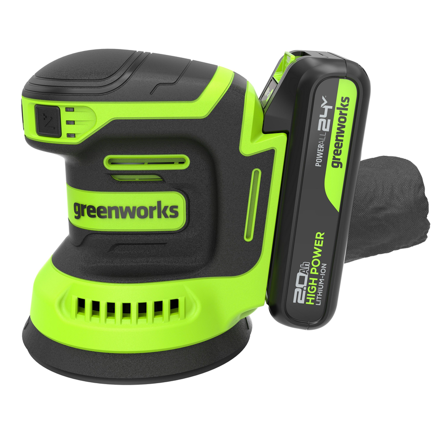 Эксцентриковая шлифмашина аккумуляторная GREENWORKS OS325 24V 1х2Ач ЗУ, предпросмотр