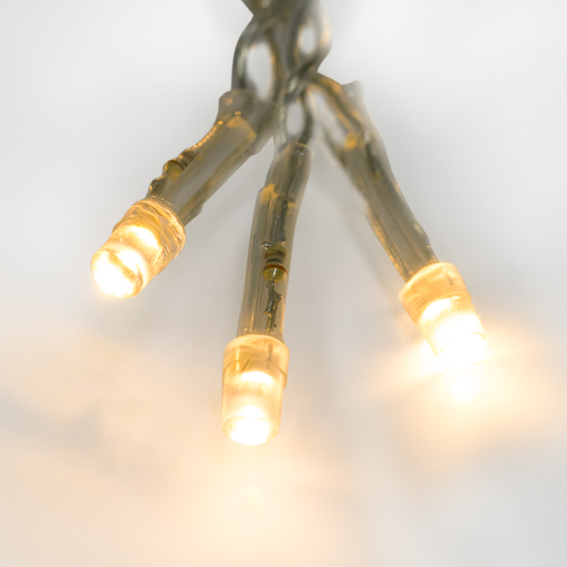Гирлянда Твинкл Лайт 10 м, прозрачный ПВХ, 80 LED, цвет ТЕПЛЫЙ БЕЛЫЙ, превью