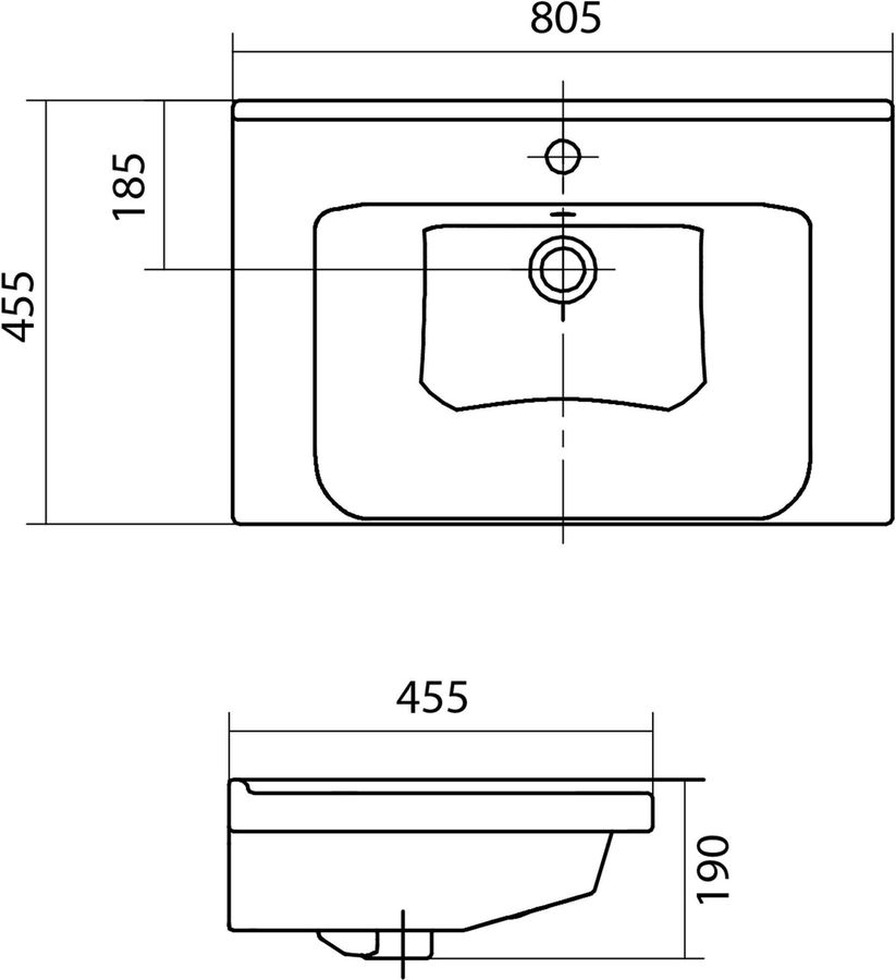 Раковина SANTEK Миранда 1WH302251 80 см, предпросмотр