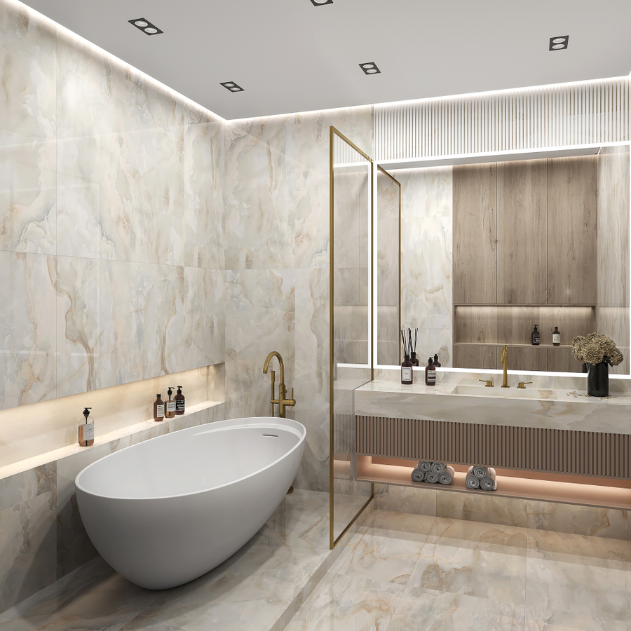 Керамогранит Global Tile Miller Onyx бежевый полированный 60X120 см 1,44 м², предпросмотр