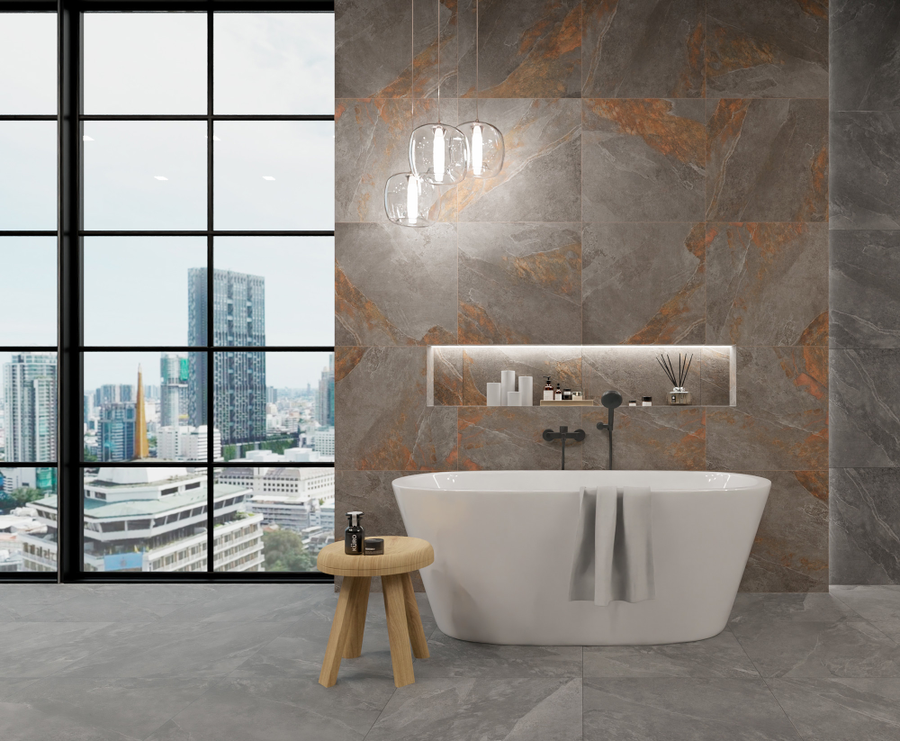 Керамогранит Global Tile Rocket Серо-Коричный 60X60 см 1,44 м², предпросмотр