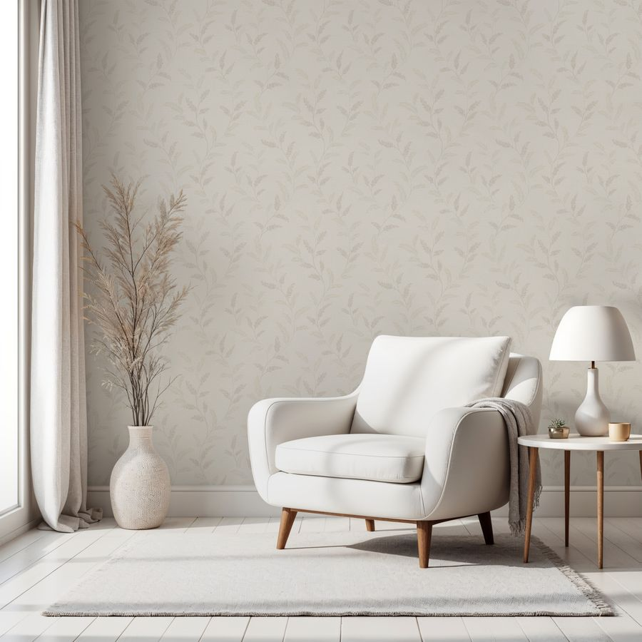 Виниловые обои WALLSECRET shalfey 9106-22 бежевые 1,06х10,05 м, предпросмотр