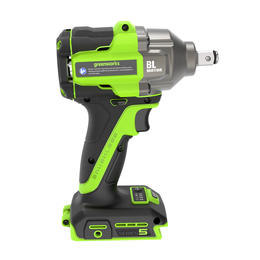 Гайковерт ударный аккумуляторный GREENWORKS IW5500 24V 1х4Ач,ЗУ, предпросмотр