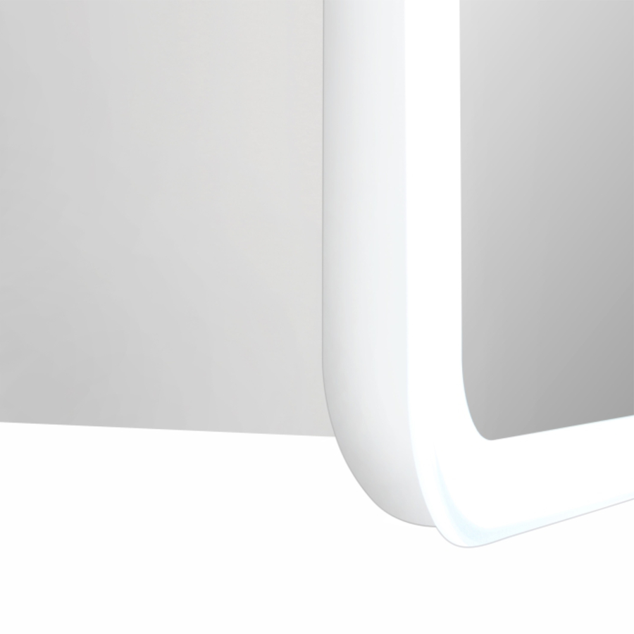 Зеркало-шкаф "Varyo Led" 500х800 правый с часами, розеткой, теплый/холодный свет, предпросмотр