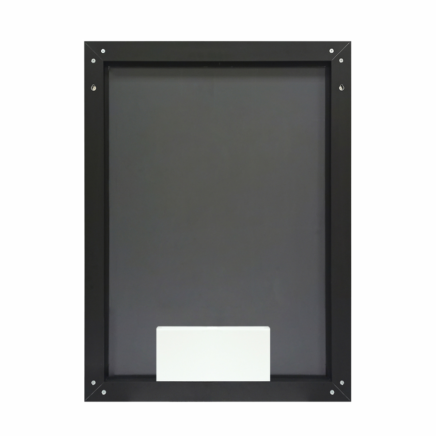 Зеркало "Sten Black Led" 600х800 с LCD часами с сенсорными кнопками и функцией антизапотевания, превью