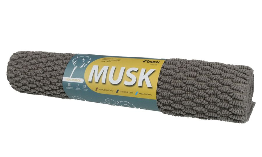 Коврик для ванной 1-ый серый musk 50х80 см, превью