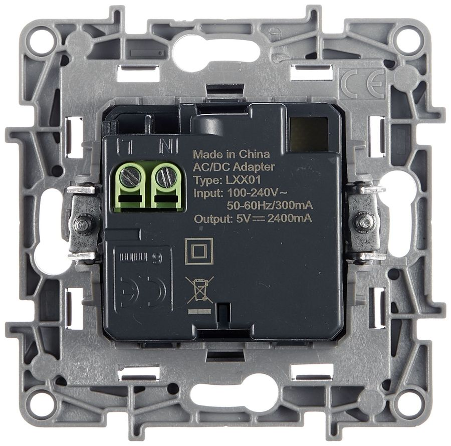 Розетка USB 2 поста Legrand Etika антрацит, превью