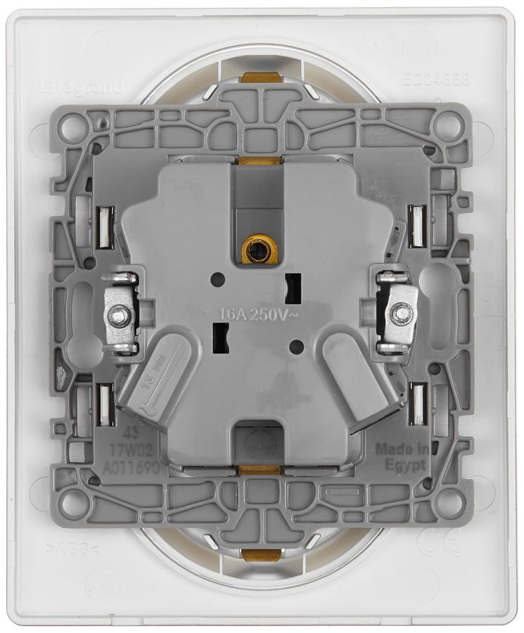 Розетка электрическая 2 поста Legrand Etika алюминий, превью