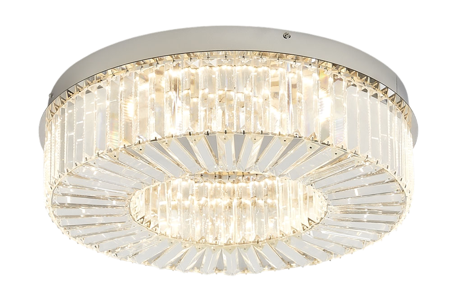 Светильник потолочный Freya Diadema хром, металл/стекло, LEDх52, 13x48x48 см, предпросмотр