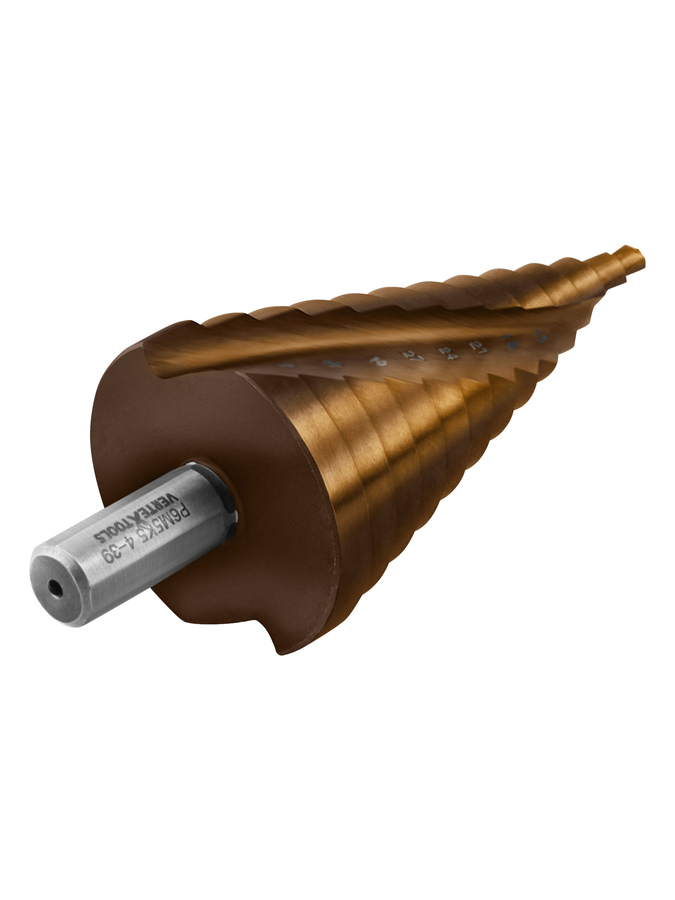 Сверло ступенчатое VERTEXTOOLS кобальт р6м5к5 4х39 мм, превью