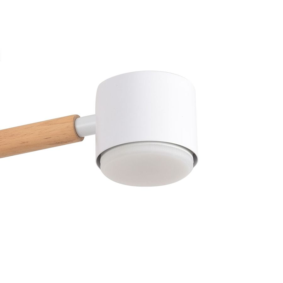 Светильник потолочный Comfi GX53 LED 8х7W 220V Vudi дерево/металл белый, предпросмотр