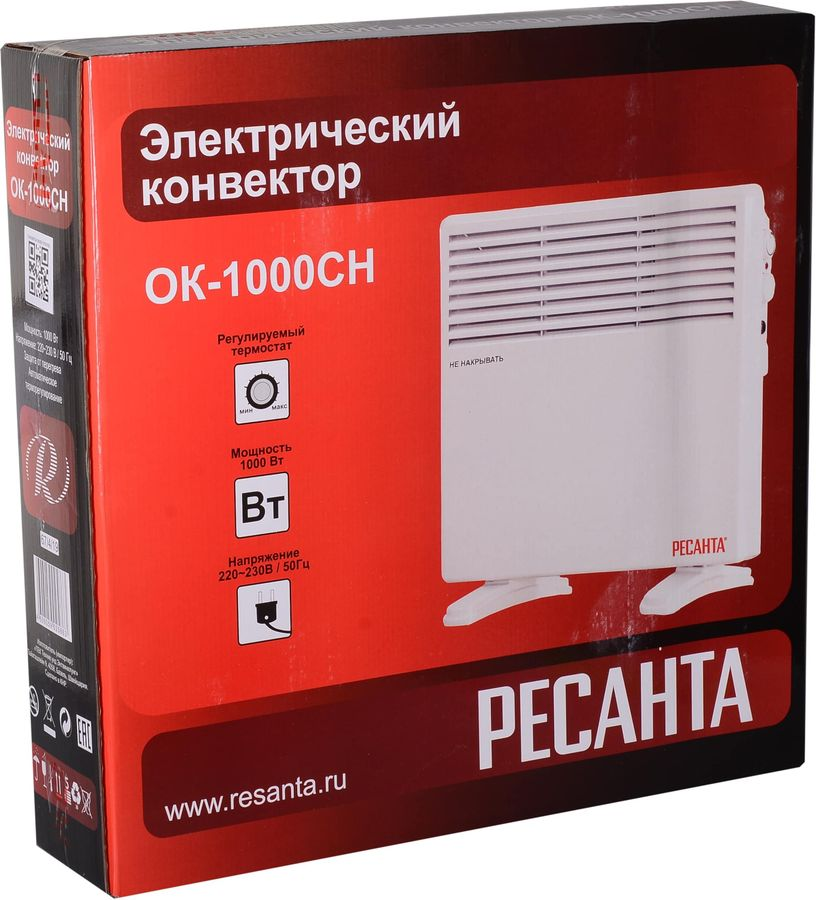 Конвектор электрический Ресанта ОК-1000СН 1 кВт, предпросмотр