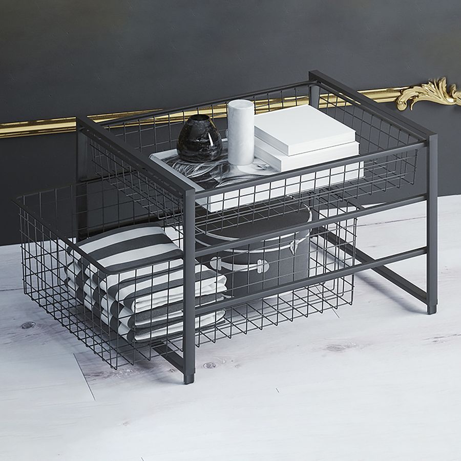 Корзина проволочная Larvij 555x410x85 мм 15 кг черная, превью