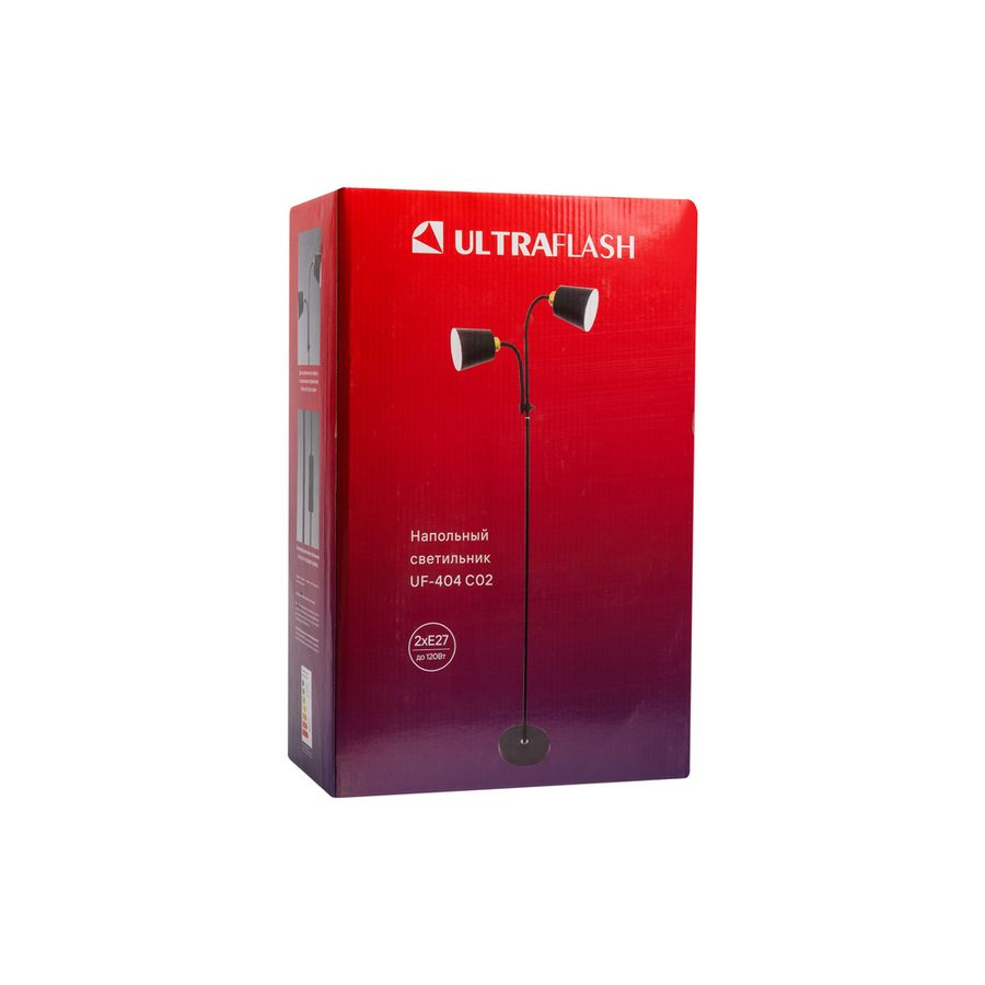 Светильник напольный Ultraflash UF-404  C02 черный цоколь Е27, превью