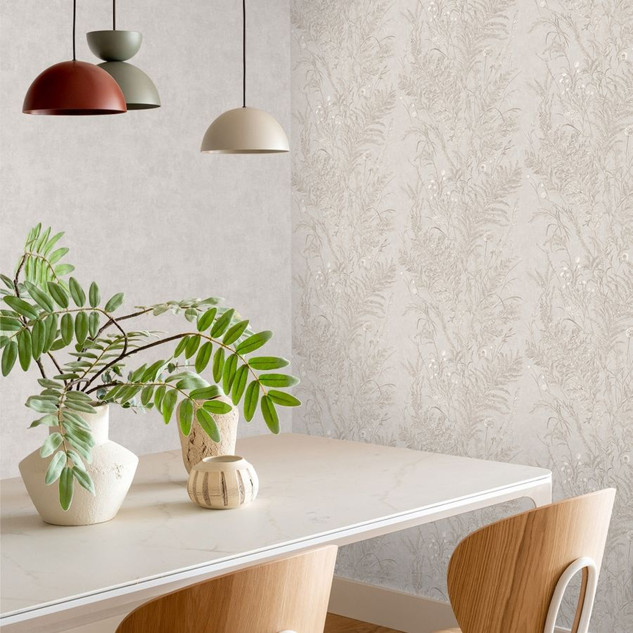 Виниловые обои Erismann E-Design Fiorel 60997-03 бежевые 10,05 x 1,06 м, предпросмотр
