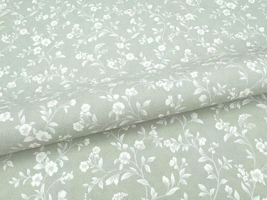 Виниловые обои Erismann Monica 60938-05 зеленые 10,05 x 1,06 м, предпросмотр