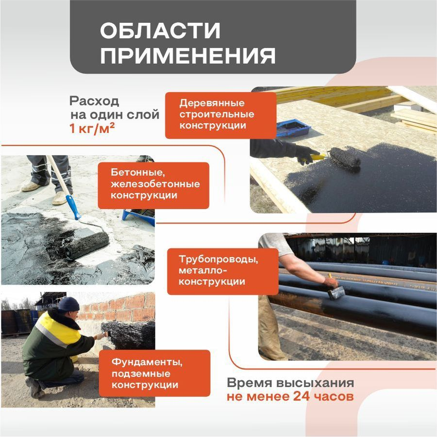 Мастика OBERN битумная 5 л черная, предпросмотр