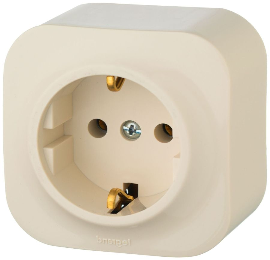 Розетка электрическая Legrand Quteo 782241 слоновая кость, превью