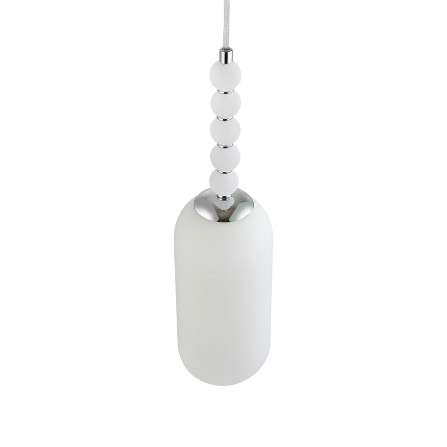 Подвес Е14 1х40W 220V Tracy металл/стекло хром/белый, превью
