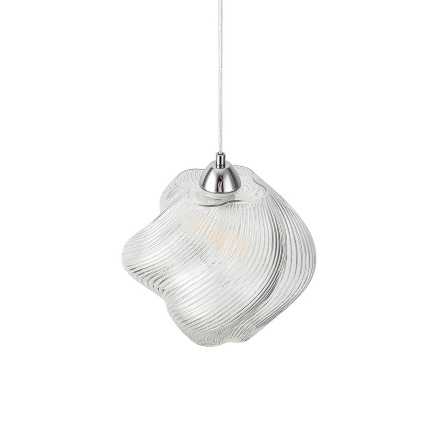 Подвес Moderni E27 1х60W 220V Tide металл/стекло хром/прозрачный, предпросмотр