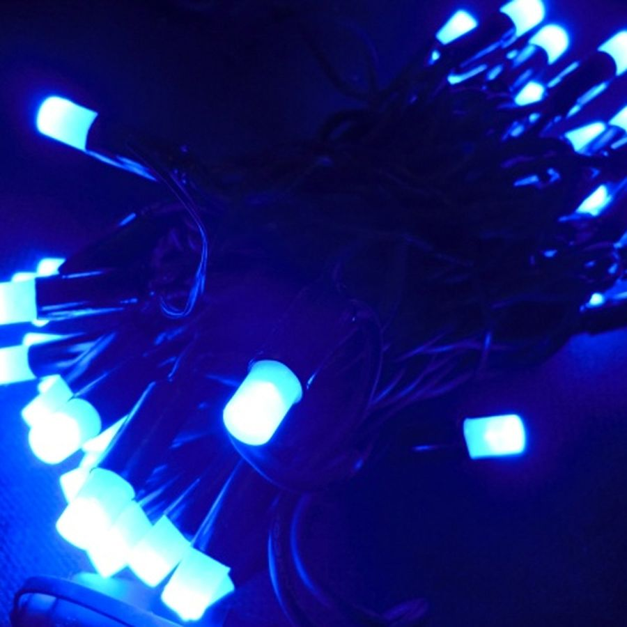Гирлянда внутренняя нить  SH LIGHTS 50 LED синий 5 м, предпросмотр
