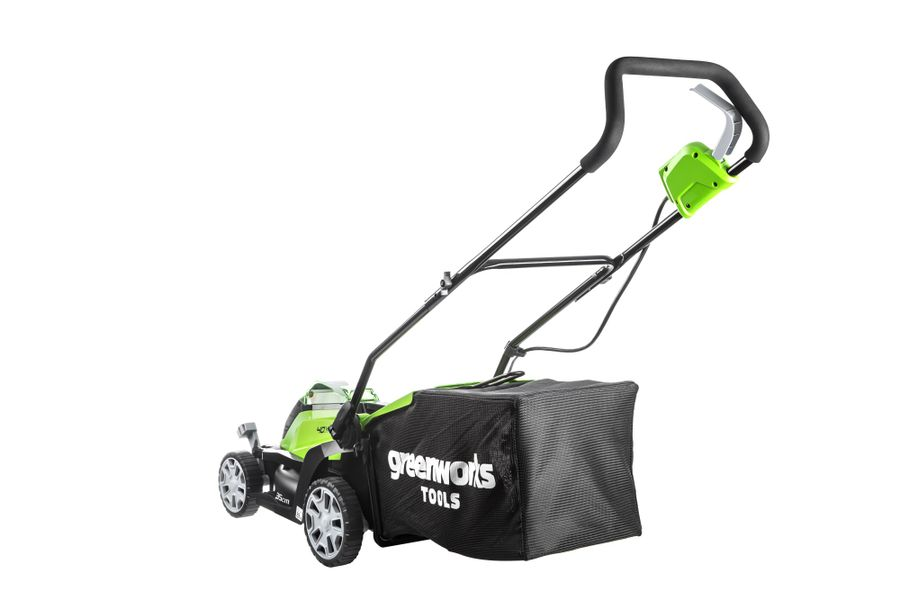 Газонокосилка аккумуляторная GREENWORKS 40В 35см 2Ач, с акб и з/у, G40LM35K2, превью