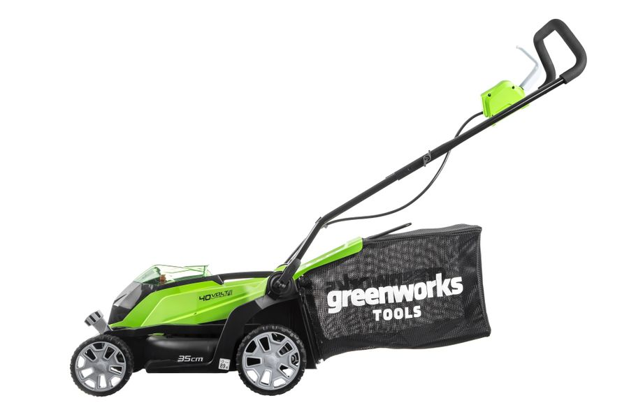 Газонокосилка аккумуляторная GREENWORKS 40В 35см 2Ач, с акб и з/у, G40LM35K2, предпросмотр