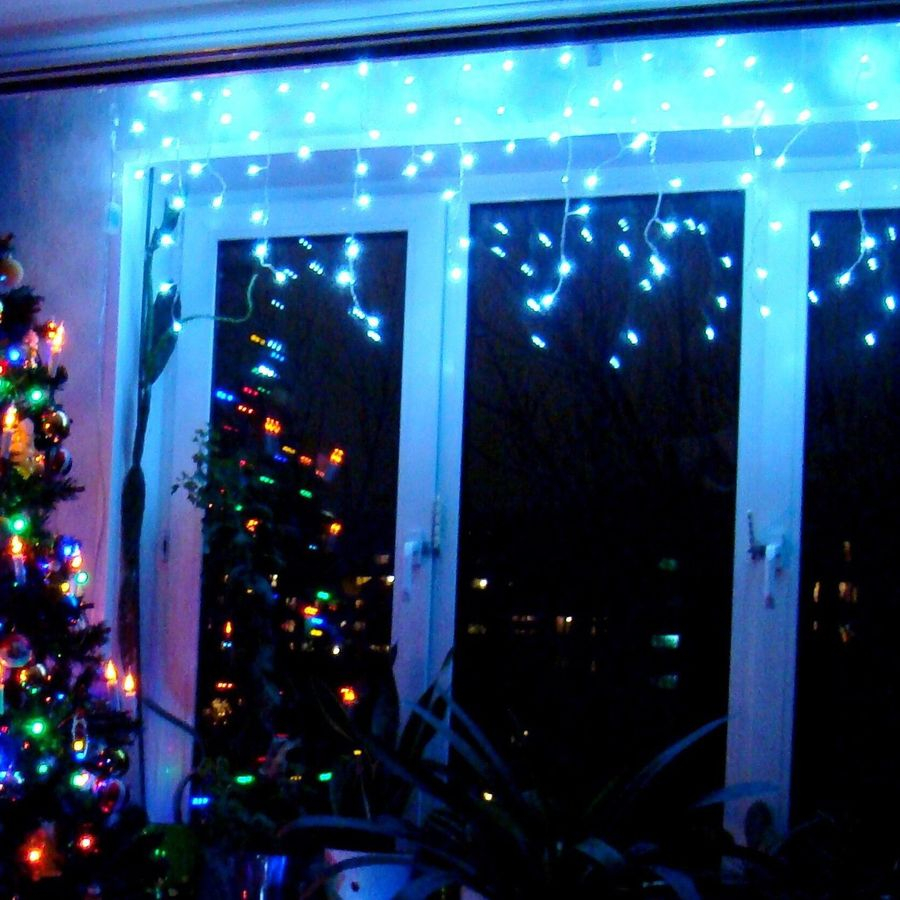 Гирлянда внешняя нить  SH LIGHTS 100 LED синий 2 м, превью