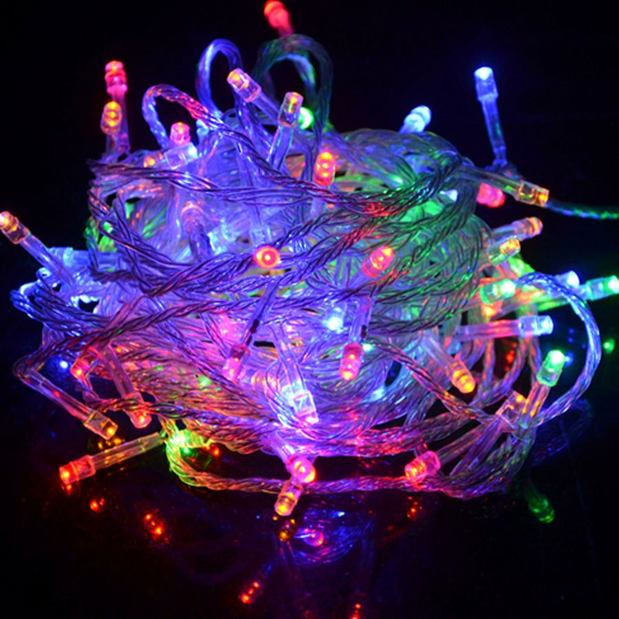 Гирлянда внешняя нить  SH LIGHTS 120 LED многоцветный 12 м, предпросмотр