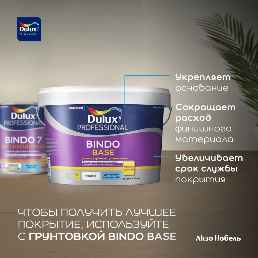 Краска интерьерная Dulux Bindo 7 матовая база BC 9 л, превью