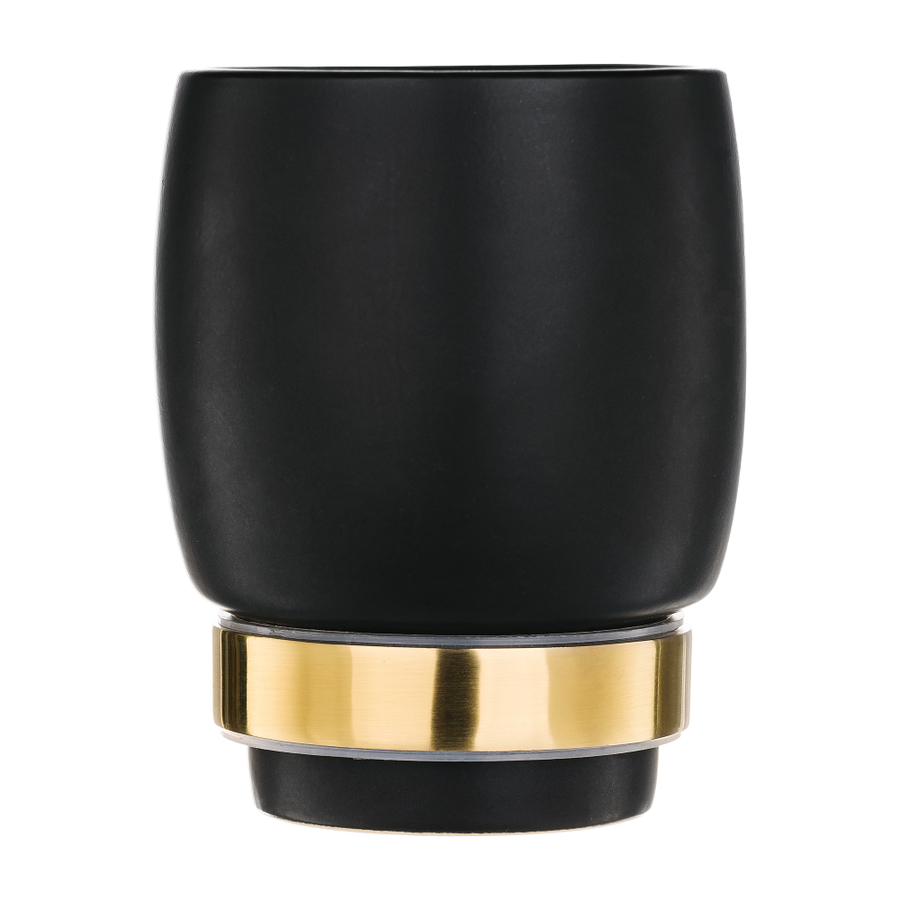 Стакан для зубных щеток настенный Moroshka Oro Nero черный 1 шт, превью